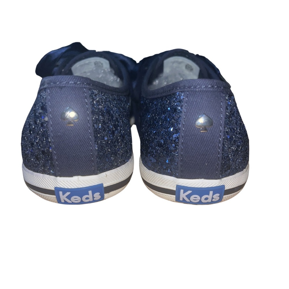 Keds x Kate Spade Champion Navy Glitter Sneakers - Size 8.5 - Picture 6 of 12